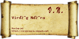 Virág Nóra névjegykártya