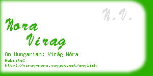 nora virag business card